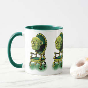 Vintage Wizard of Oz, Grumpy Wizard Emerald Throne Mug