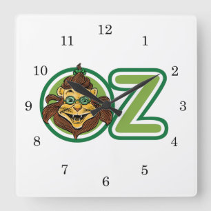 Vintage Wizard of Oz, Lion in the Letter O Square Wall Clock