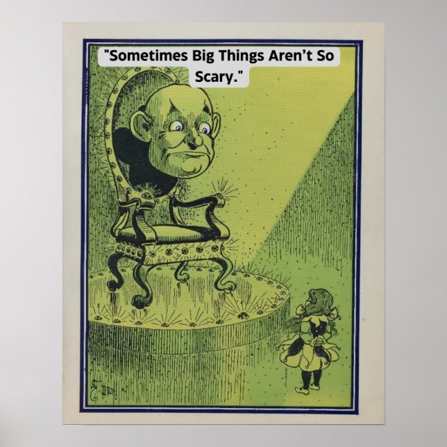 Vintage Wizard Of Oz poster with Dorothy and Oz (Front)