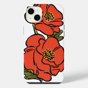 Vintage Wizard of Oz Red Poppies in Bloom Spring iPhone Case