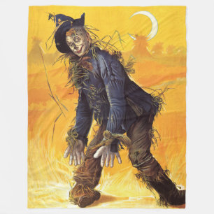 Vintage Wizard of Oz Scarecrow Fleece Blanket