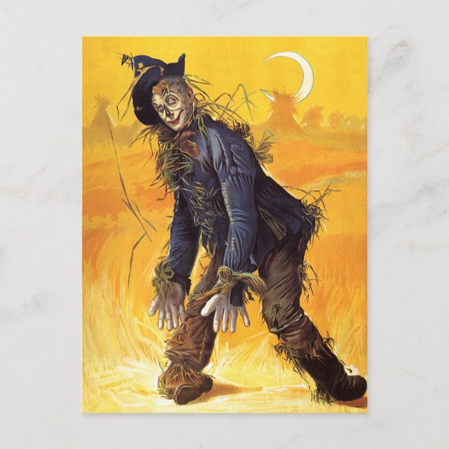 Vintage Wizard of Oz Scarecrow Postcard (Front)