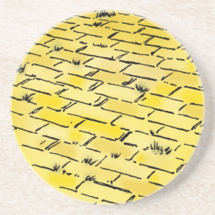 Vintage Wizard of Oz Yellow Brick Road by Denslow Coaster