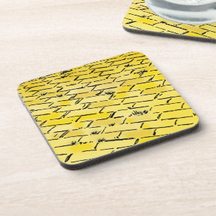 Vintage Wizard of Oz Yellow Brick Road by Denslow Coaster