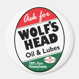 Vintage Wolfs Head sign Magnet
