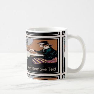 Vintage Woman Add Text Coffee Mug