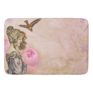Vintage woman bath mat