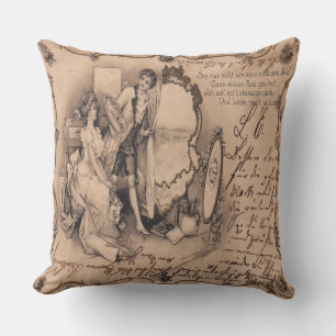 Vintage Woman Beauty Pillow