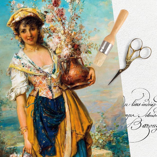 Vintage Woman Belle Epoque Tissue Paper (Creator Uploaded)