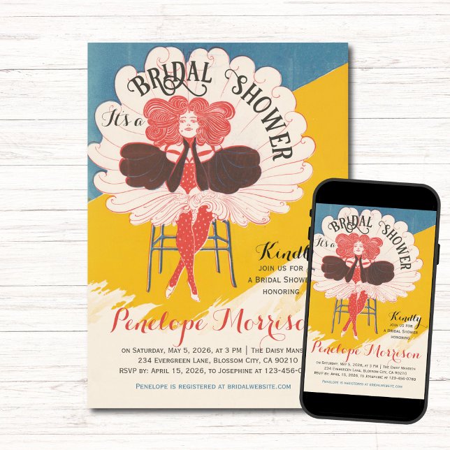 Vintage Woman Bridal Shower Invitation (Creator Uploaded)