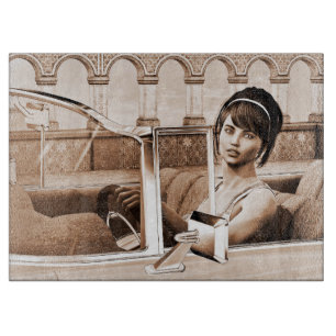 Vintage Woman Cutting Board