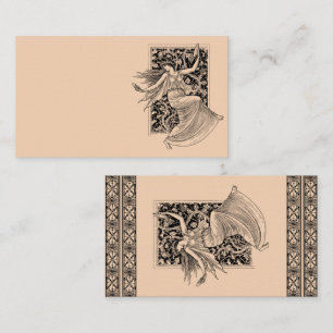 Vintage Woman Dancing Business Card