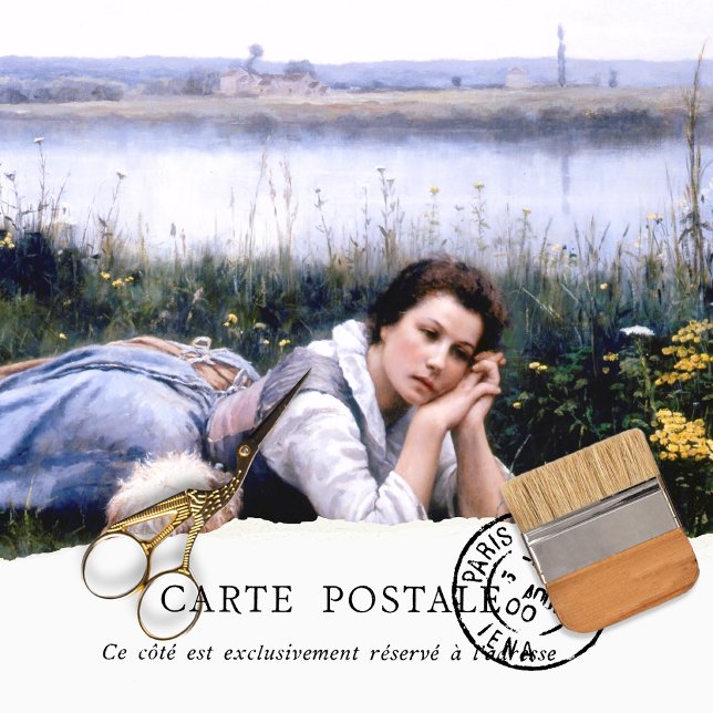 Vintage Woman French Countryside Tissue Paper (Creator Uploaded)