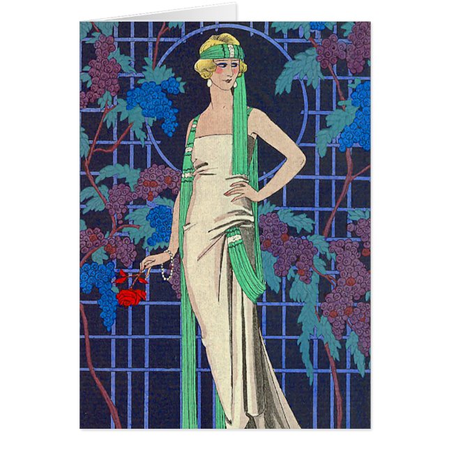 Vintage Woman in Arbor (Front)