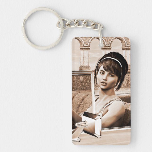 Vintage Woman Key Ring (Front)