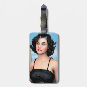 Vintage Woman Luggage Tag