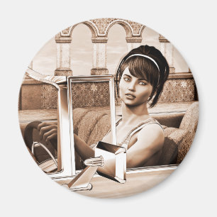Vintage Woman Magnet