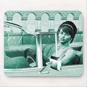 Vintage Woman Mouse Pad