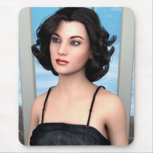 Vintage Woman Mouse Pad