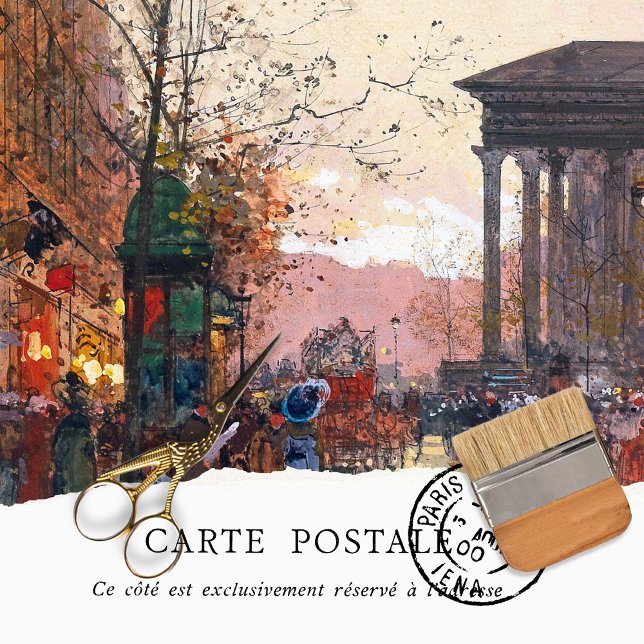 Vintage Woman Paris Street Scene Tissue Paper (Creator Uploaded)