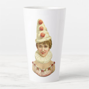 Vintage Woman Peirotte Clown Latte Mug
