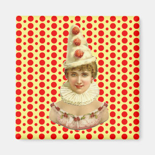 Vintage Woman Pierrot Magnet