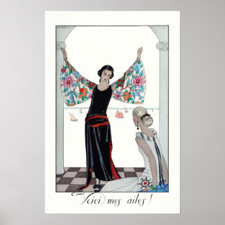 Vintage Woman Portrait French Fashion Poster