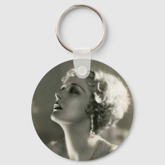 Vintage Woman Portrait Key Ring (Front)