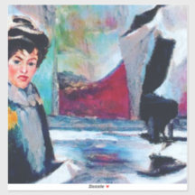 Vintage Woman Portrait with Abstract Background