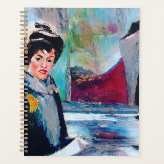Vintage Woman Portrait with Abstract Background Planner