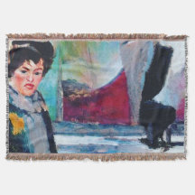 Vintage Woman Portrait with Abstract Background