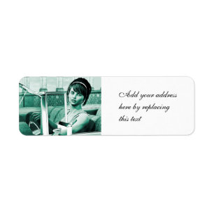 Vintage Woman Return Address Label