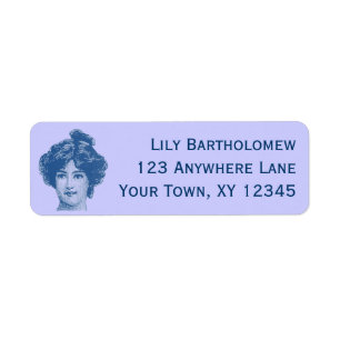 Vintage Woman Return Address Label