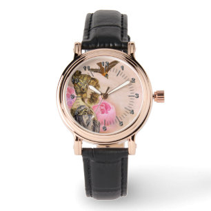 Vintage woman rose watch