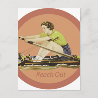 Vintage Woman Rower Postcard