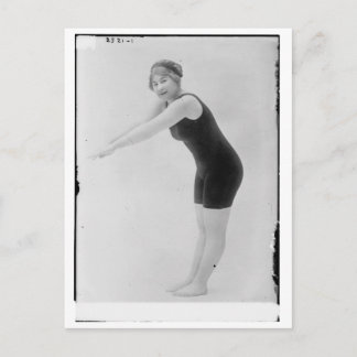 Vintage Woman Swimmer Postcard