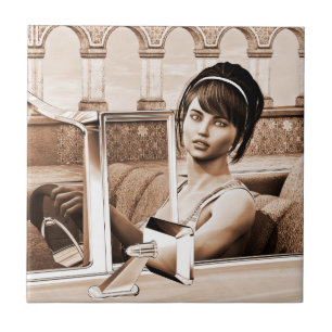 Vintage Woman Tile