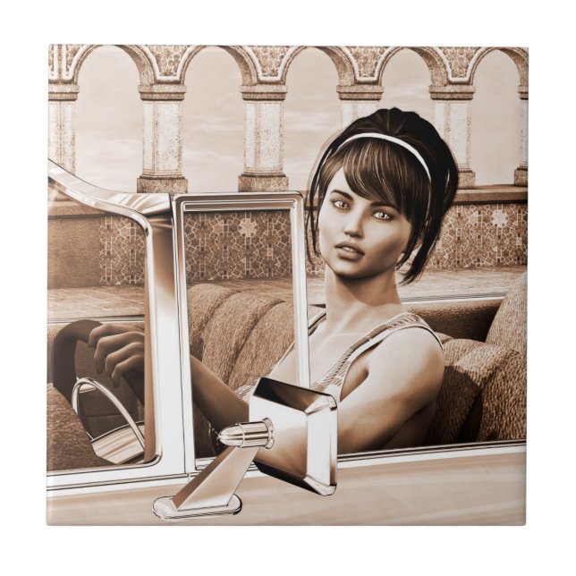 Vintage Woman Tile (Front)