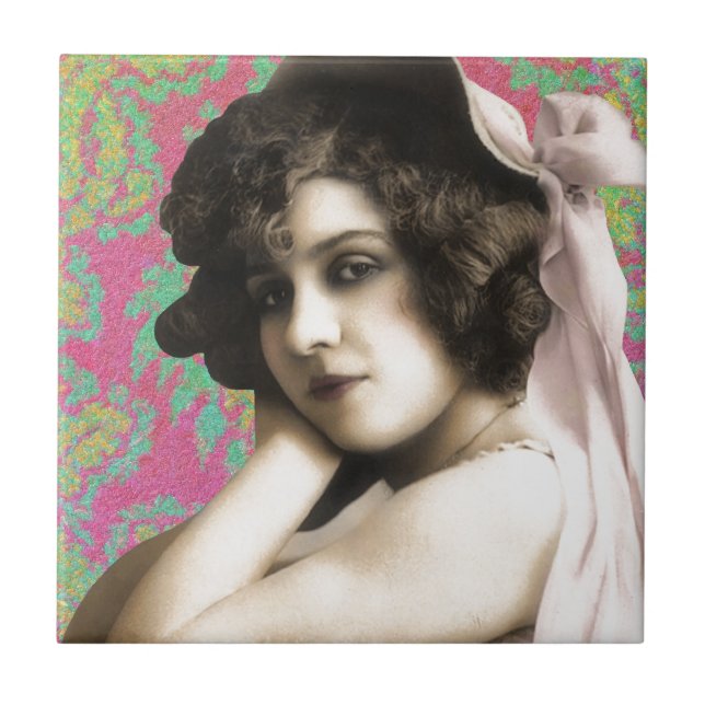 Vintage Woman Tile (Front)