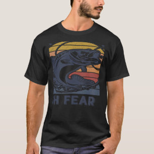 Vintage Woman Want Me Fish Fear Me  Bass Fishing R T-Shirt