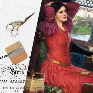 Vintage Woman Waterhouse Decoupage Tissue Paper