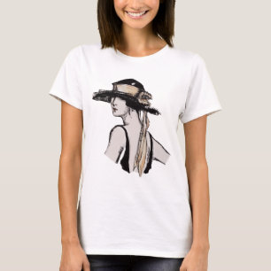 Vintage woman wearing hat T-Shirt