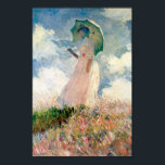 Vintage Woman with a Parasol Facing Left Monet Poster<br><div class="desc">A beautiful print of ''Woman with a Parasol Facing Left" - tempera on canvas painted by Claude Monet (1840-1926) between 1868 and 1899 . Claude Monet was one of the founders of French impressionist painting and could be described as the cream of the crop.</div>