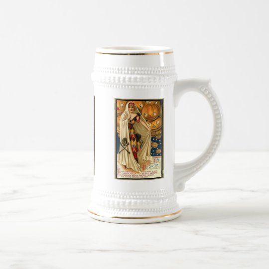 Vintage Woman with Cape Halloween Mug