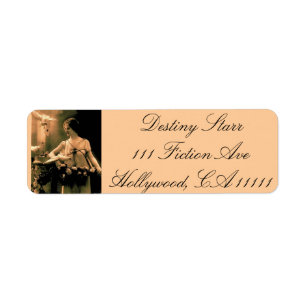 Vintage Woman With Doves Return Address Label