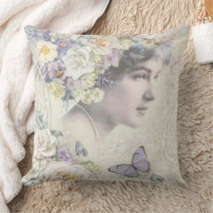 Vintage Woman's Photograph  Cushion