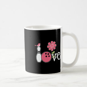 Vintage Women Bowling Design Girls Love Team Bowli Coffee Mug