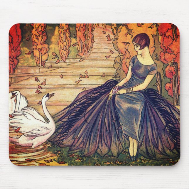 Vintage Women Mouse Pad (Front)