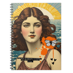 Vintage Women The Secret to Happiness Notebook