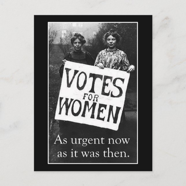 Vintage Women Vote Template Message Postcard (Front)